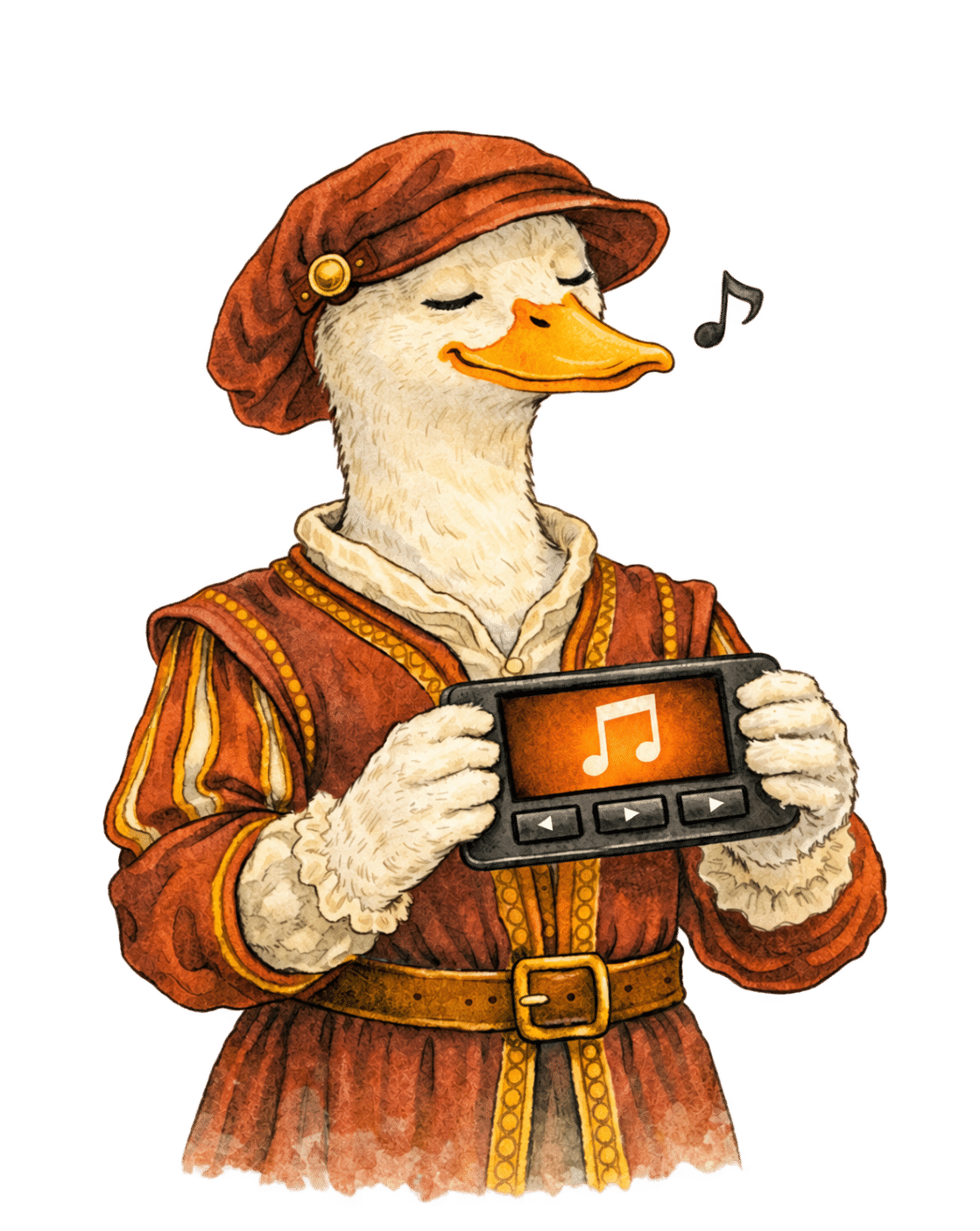The Duckman enjoying his writing music
